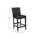 Modern 5 Piece Counter Height Dining Set With Tufted Nail Head Chairs