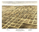 Vintage Map of Homer, Illinois 1869