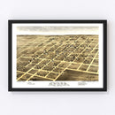 Vintage Map of Homer, Illinois 1869