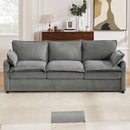 Modern 3 Seater Sofa With Side Storage Pockets For Living Room by HouseOfZazla