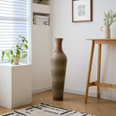 Tall Vase - Brown Decorative Floor Vase, Classic Neat Floor Vase Tall Freestanding Flower Holder, Artificial Rattan Vase, Floor Vase, Flower Holder For Home Decor - Gray by HouseOfZazla