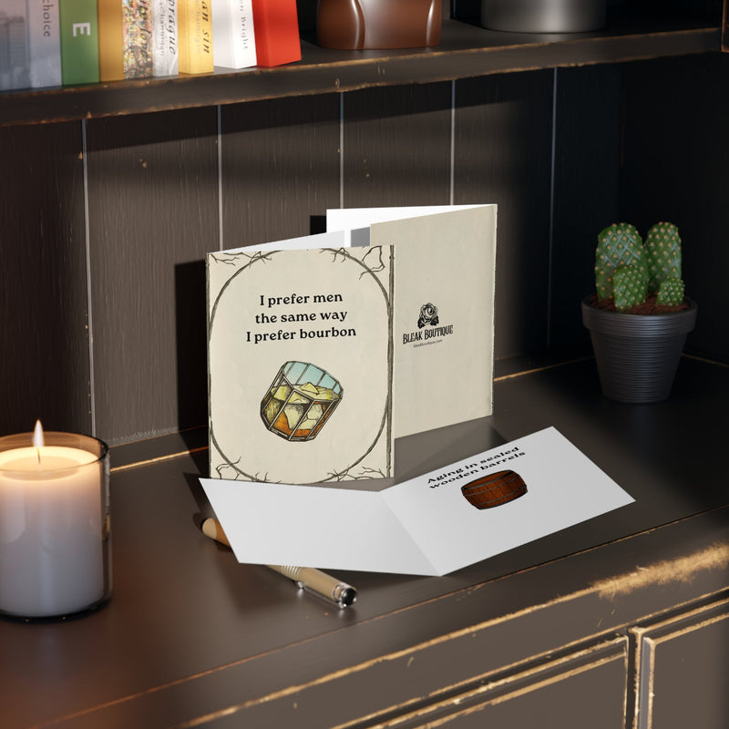 "I Prefer Bourbon" Funny Greeting Cards