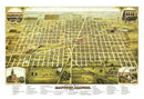 Vintage Map of Mattoon, Illinois 1884