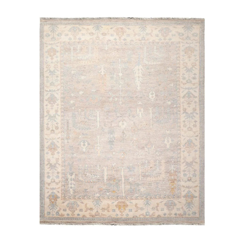 7' 9''x10' LoomBloom Muted Turkish Oushak Traditional Hand Knotted Wool Area Rug Taupe, Beige Color