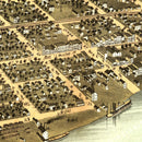 Vintage Map of Moline, Illinois 1869
