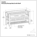 Acadian - Entryway Storage Bench With Shelf - Brown