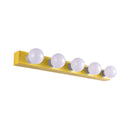 GobekUsa Macaron Style Metallic Vanity Light Fixture - Pink/Yellow - 3/4 Lights for Bedroom Wall Lighting