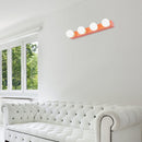 GobekUsa Macaron Style Metallic Vanity Light Fixture - Pink/Yellow - 3/4 Lights for Bedroom Wall Lighting