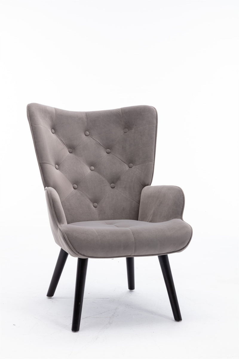 Accent chair Living Room/Bed Room, Modern Leisure Chair Silver Grey