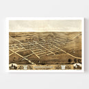 Vintage Map of Mount Sterling, Illinois 1869