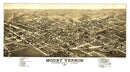 Vintage Map of Mount Vernon, Illinois 1881