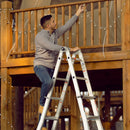 Multi-Position Foldable Aluminum Ladder, A-Frame And Straight Ladder, Ansi 250Lbs - Gray by HouseOfZazla