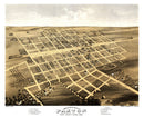 Vintage Map of Paxton, Illinois 1869