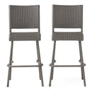 29" Outdoors PE Rattan Armless Barstools, Set of 2 by HouseOfZazla