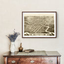 Vintage Map of Pontiac, Illinois 1869