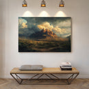 Stormy Desert Mountain Canvas – Moody Western Landscape Wall Art