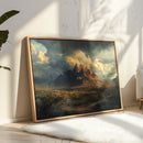 Stormy Desert Mountain Canvas – Moody Western Landscape Wall Art