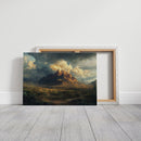 Stormy Desert Mountain Canvas – Moody Western Landscape Wall Art