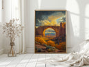 Southwest Arch Canyon Canvas – Autumn Desert Landscape Wall Art
