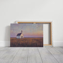 Prairie Moon Chapel Canvas – Minimalist Country Church Wall Art