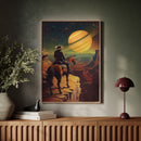 Cosmic Cowboy Canvas – Western Sci-Fi Wall Art