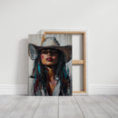 Cowgirl Spirit Canvas – Western Woman Portrait Wall Art