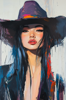 Fierce Cowgirl Canvas – Western Woman Portrait Wall Art