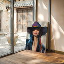 Fierce Cowgirl Canvas – Western Woman Portrait Wall Art