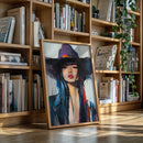 Fierce Cowgirl Canvas – Western Woman Portrait Wall Art