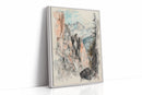 Alpine Canyon Watercolor Print – Mountain Cliff Wall Art