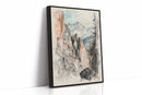 Alpine Canyon Watercolor Print – Mountain Cliff Wall Art
