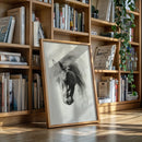 Horse Pencil Drawing – Western Equine Wall Art