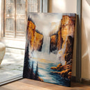 Majestic Waterfall Canyon – Nature Landscape Wall Art