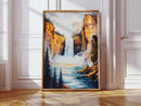 Majestic Waterfall Canyon – Nature Landscape Wall Art