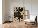 Skeleton Bull Rider – Vintage Western Rodeo Skull Art Print