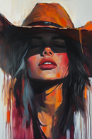Sunkissed Heat – Bold Cowgirl Portrait with Fiery Palette