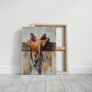Resting Leather – Western Saddle on Fence Painting