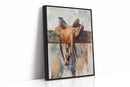 Resting Leather – Western Saddle on Fence Painting