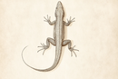 Desert Dweller – Vintage Lizard Scientific Illustration Print