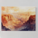 Grand Solitude – Watercolor Canyon Sunset Landscape Print