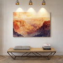 Grand Solitude – Watercolor Canyon Sunset Landscape Print