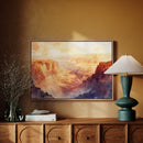 Grand Solitude – Watercolor Canyon Sunset Landscape Print