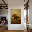 “Final Stretch” – Vintage Horse Racing Oil Painting Print