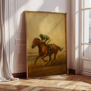 “Final Stretch” – Vintage Horse Racing Oil Painting Print