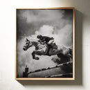 “Airtime” – Black & White Show Jumping Photography Print