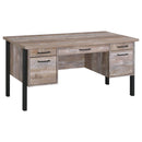 Azura - 4 Drawer Office Desk - Oak by HouseOfZazla