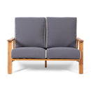 Paloma Contemporary Loveseat and Coffee Table Set with Weather Resistant Cushions by HouseOfZazla