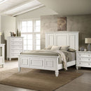 Chelema - Eastern King Panel Bed - Cream White by HouseOfZazla
