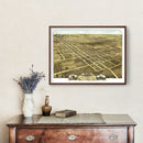 Vintage Map of Princeton, Illinois 1870