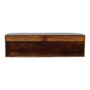 Solid Wood Chunky Chestnut Floating Bedside Table